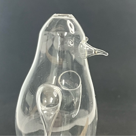 clear penguin oil lamp as is no center glass or wick propragataion vase - Picture 7 of 7